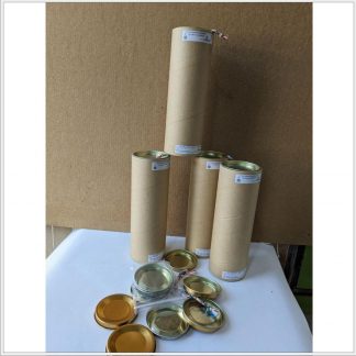 Cylindrical Paper Packaging Tube Mailers with Tinplate Lids, 3-Inch (7.6 cm) Diameter x 10-Inch (25 cm) Length, 4mm Wall Thickness, Heavy Duty Cardboard Shipping Tubes
